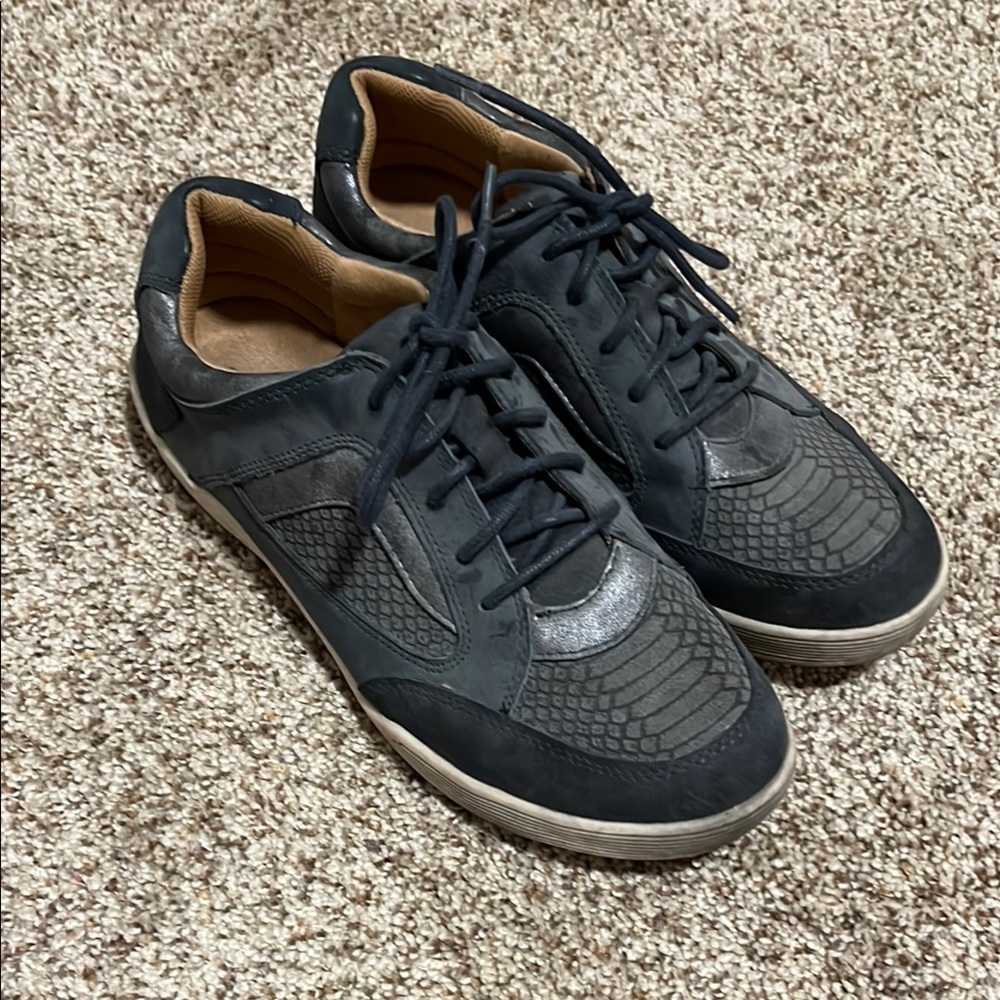 Comfortiva Align Lemont Navy Blue Combo Snake Faux Leather Shoes Oxfords Size 8M